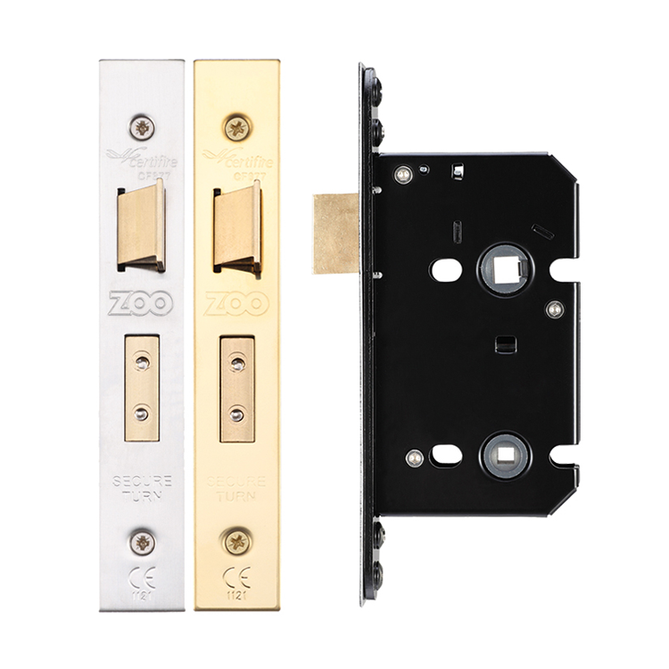 64mm Bathroom Lock With 45mm Backset - PVD Brass