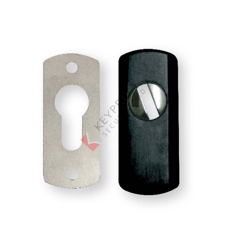 DISEC Easy Fit Euro Profile Steel Guard Escutcheon - Black