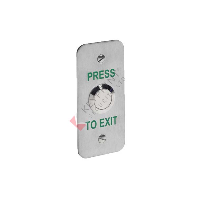 Stainless Steel Exit Button Narrow Style - Flush